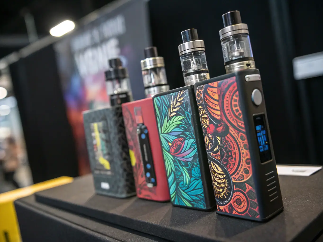 A high-quality image showcasing a variety of sleek, modern rechargeable vape kits, highlighting their design and features. The kits should be displayed in an appealing manner, suggesting innovation and quality.