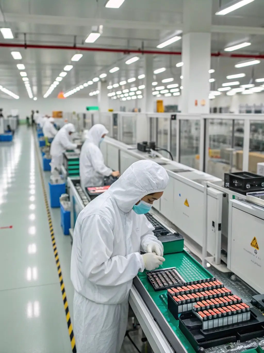 A split image showcasing two distinct vape production processes: on the left, a fully automated OEM line producing identical devices; on the right, a more hands-on ODM setup with engineers customizing designs.
