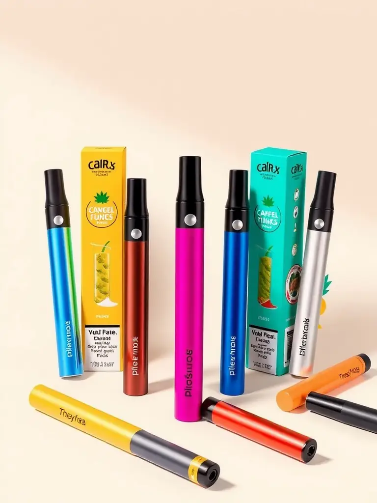 An image showcasing various vape products with different custom branding elements (logos, colors, packaging) that Shenzhen Vape Hub has facilitated for US clients.